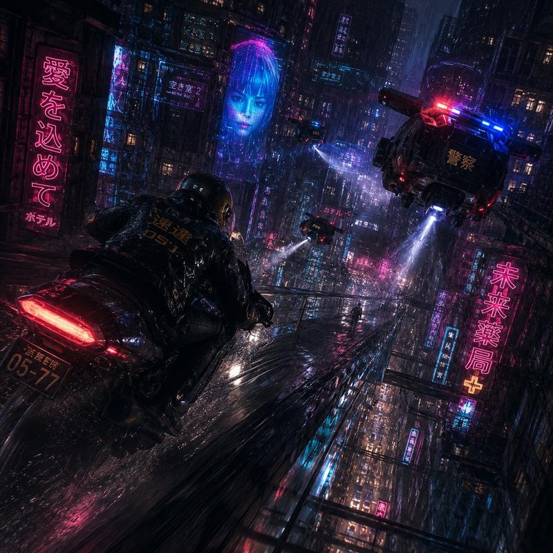 Noisy Cyberpunk Police Chase
