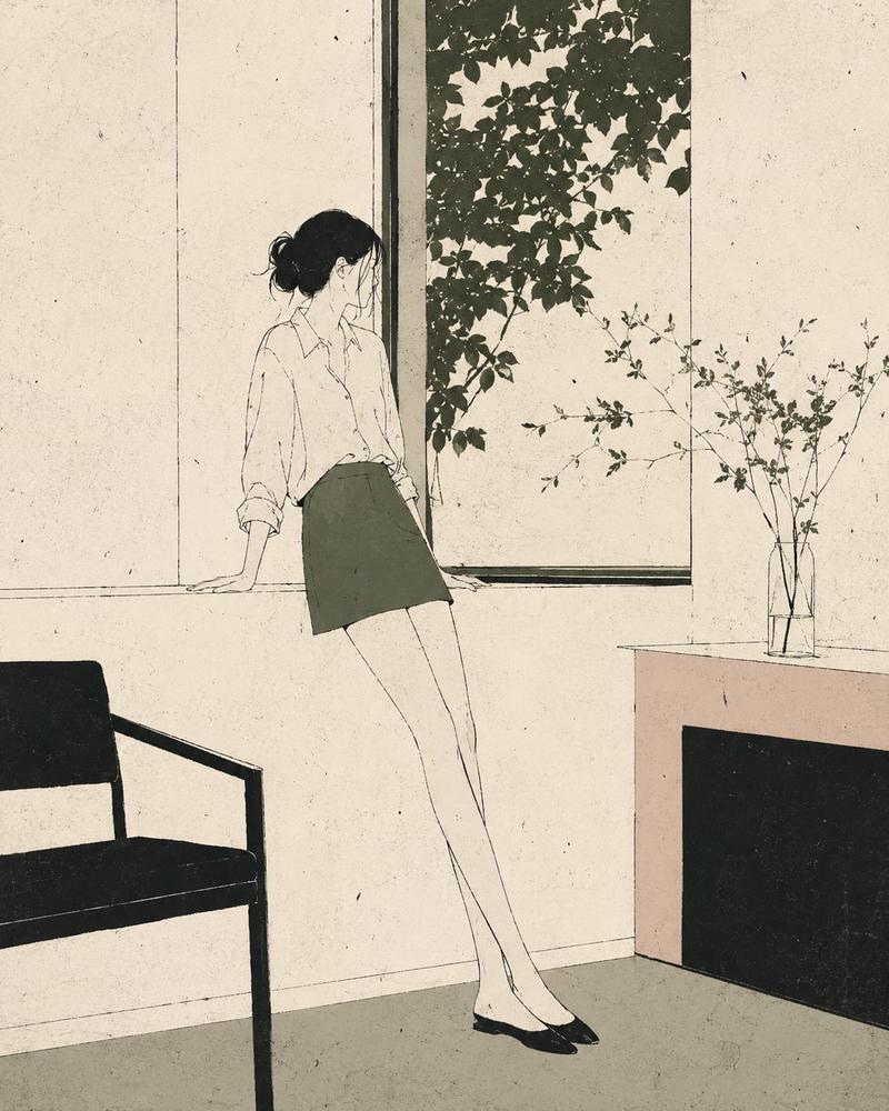Nordic Minimalist Editorial Illustration