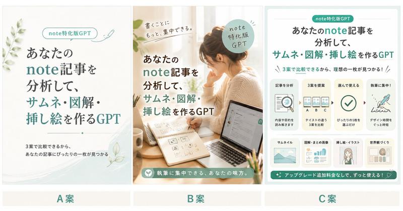 三款日文 note GPT 封面设计方案