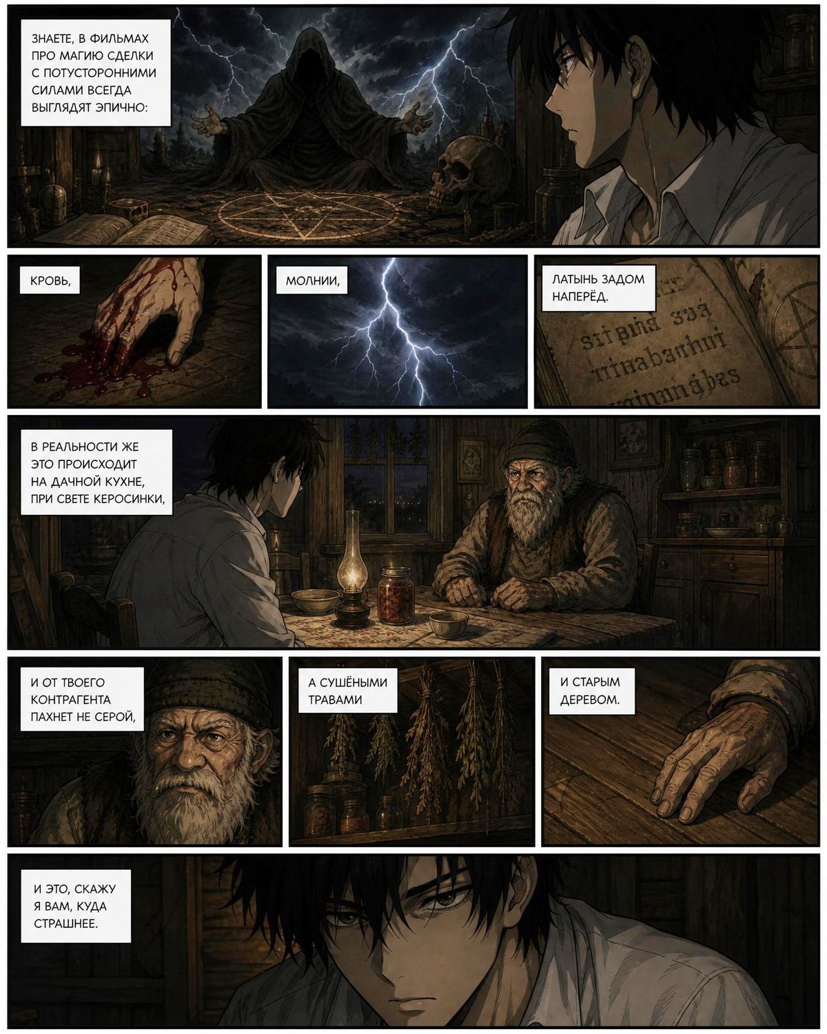 Dark Occult Graphic Novel Page