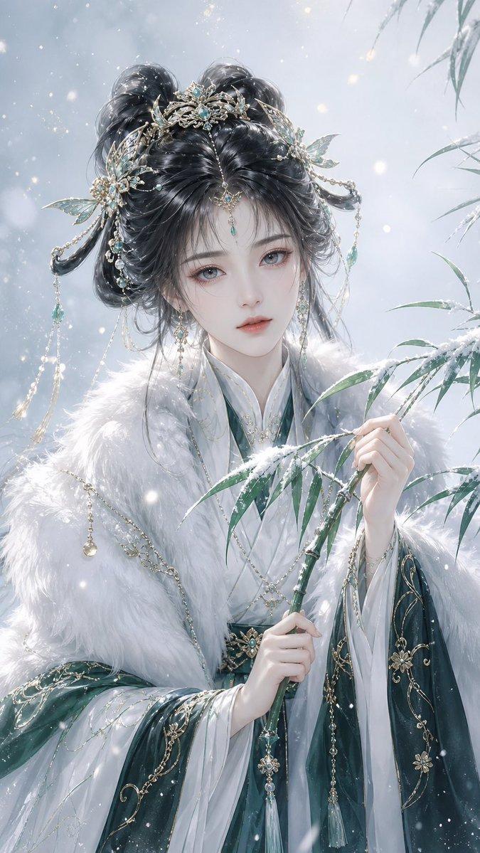 优雅东方奇幻插画