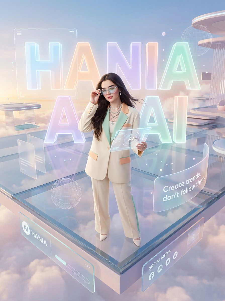 Pastel Luxury AI 品牌海报