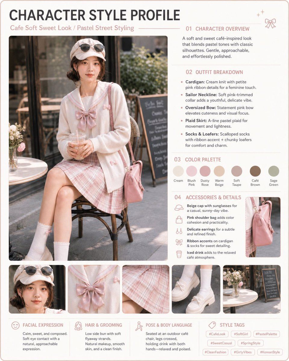 Pastel Cafe Style Profile Card