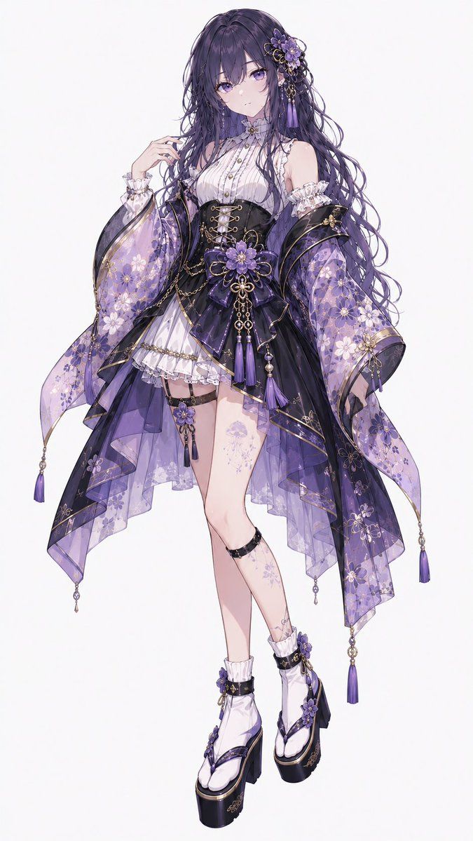 紫色花卉和风现代偶像服