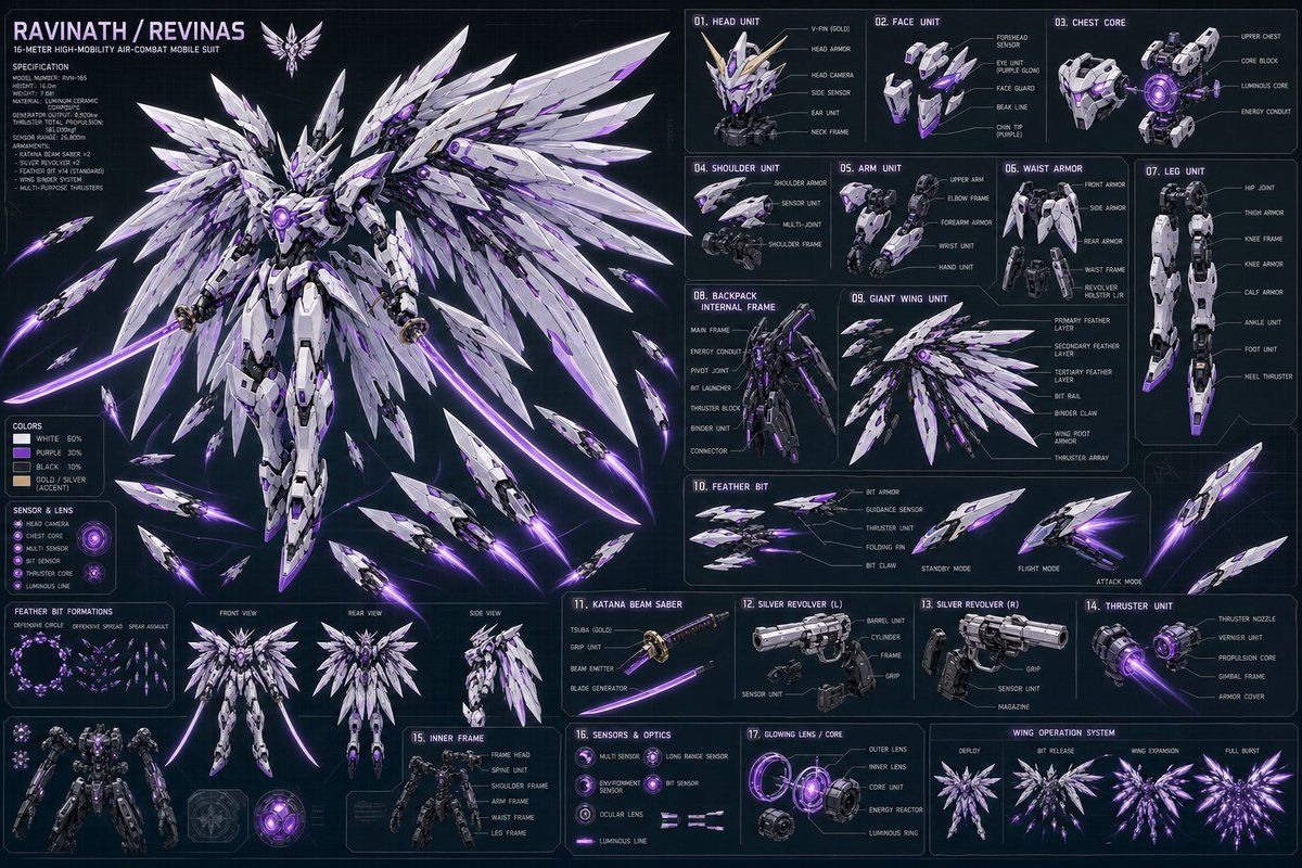 Ravinath Revinas Mecha Spec Sheet