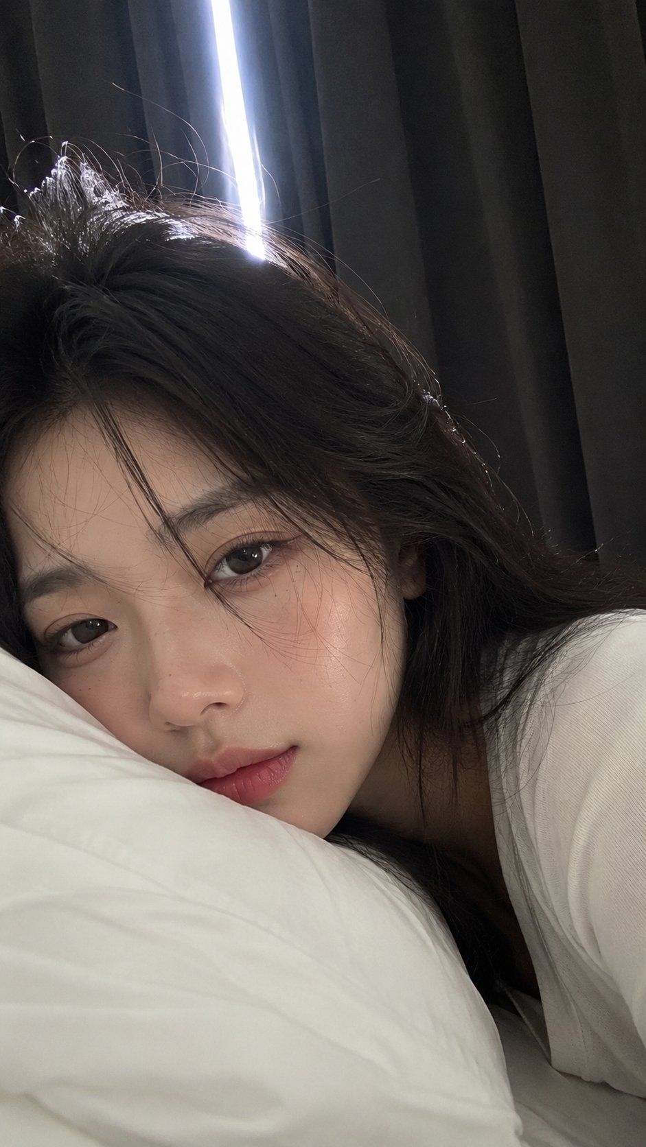 亲密晨间自拍摄影