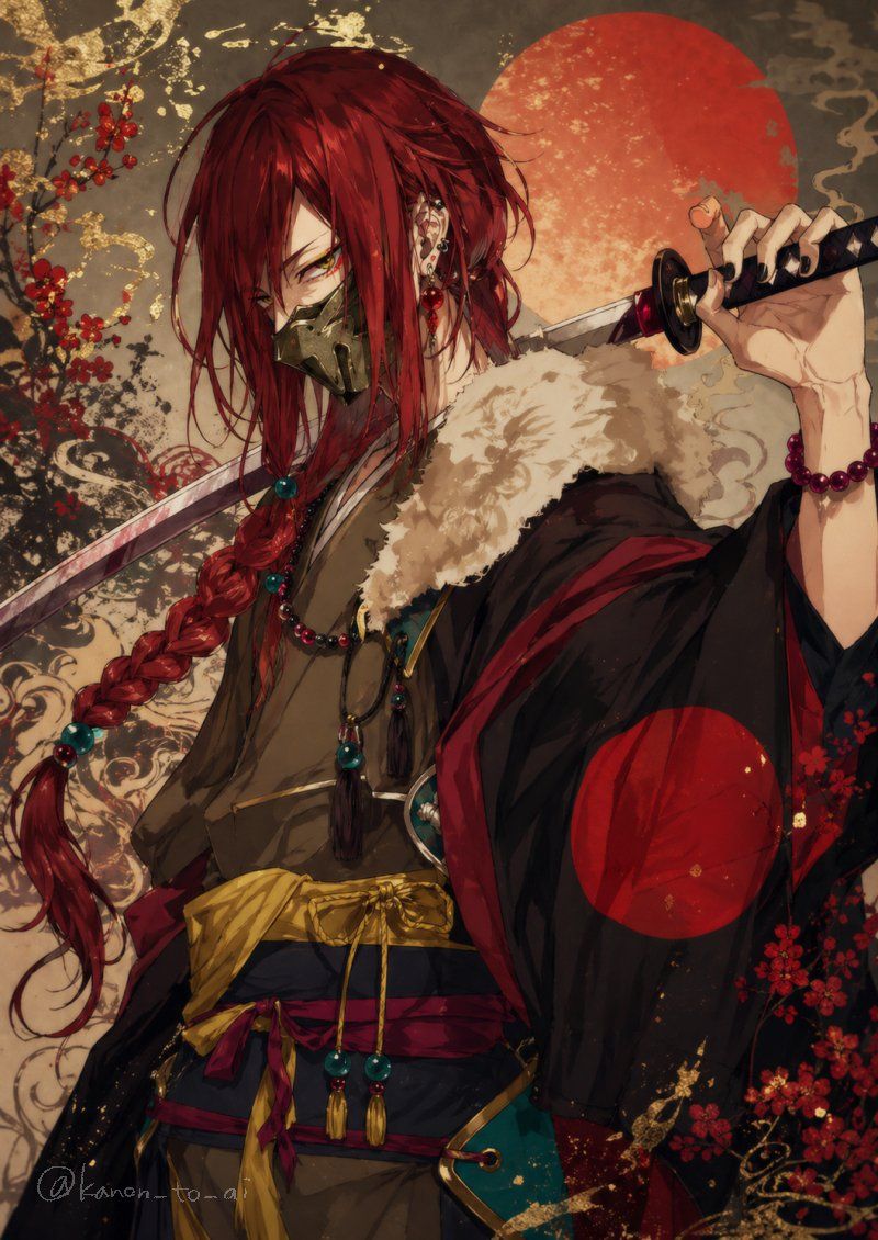 红发蒙面武士肖像