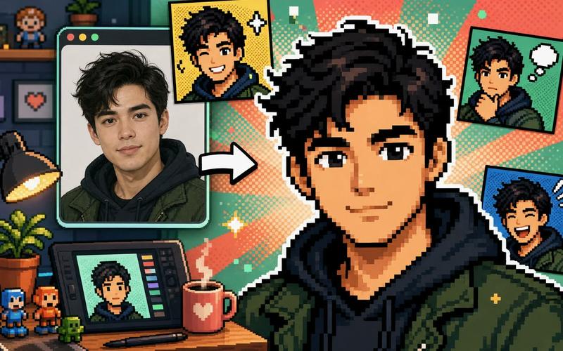 自拍转像素漫画工作室
