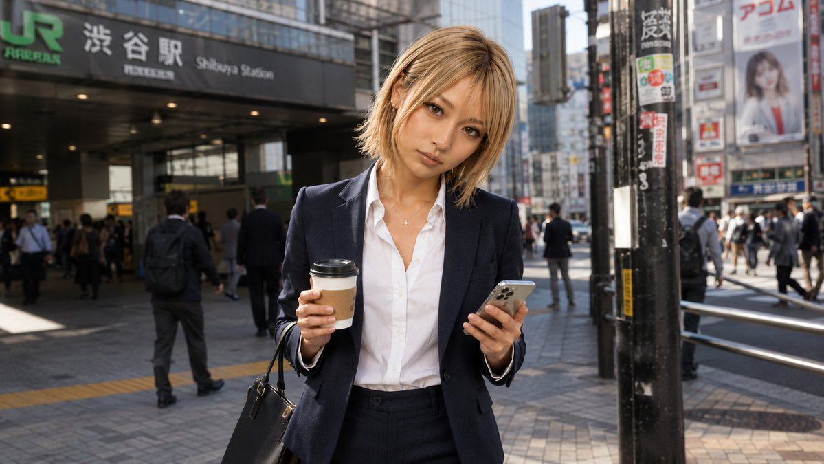 涩谷车站的商务女性