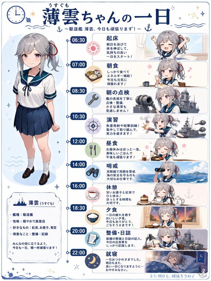 舰娘每日日程海报