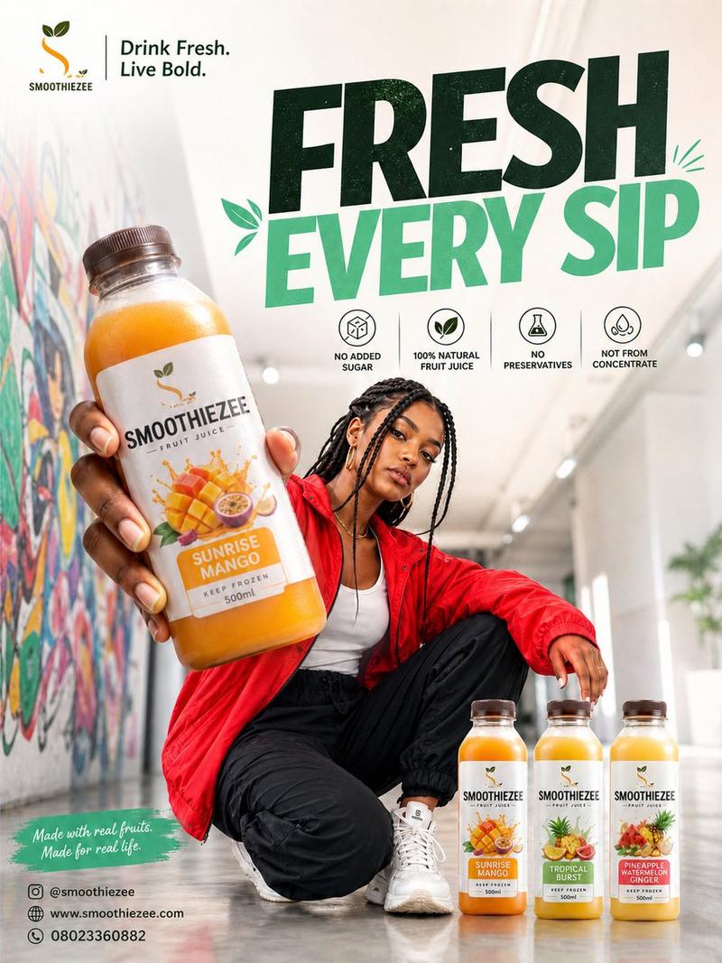 Urban Smoothie Juice Ad Poster