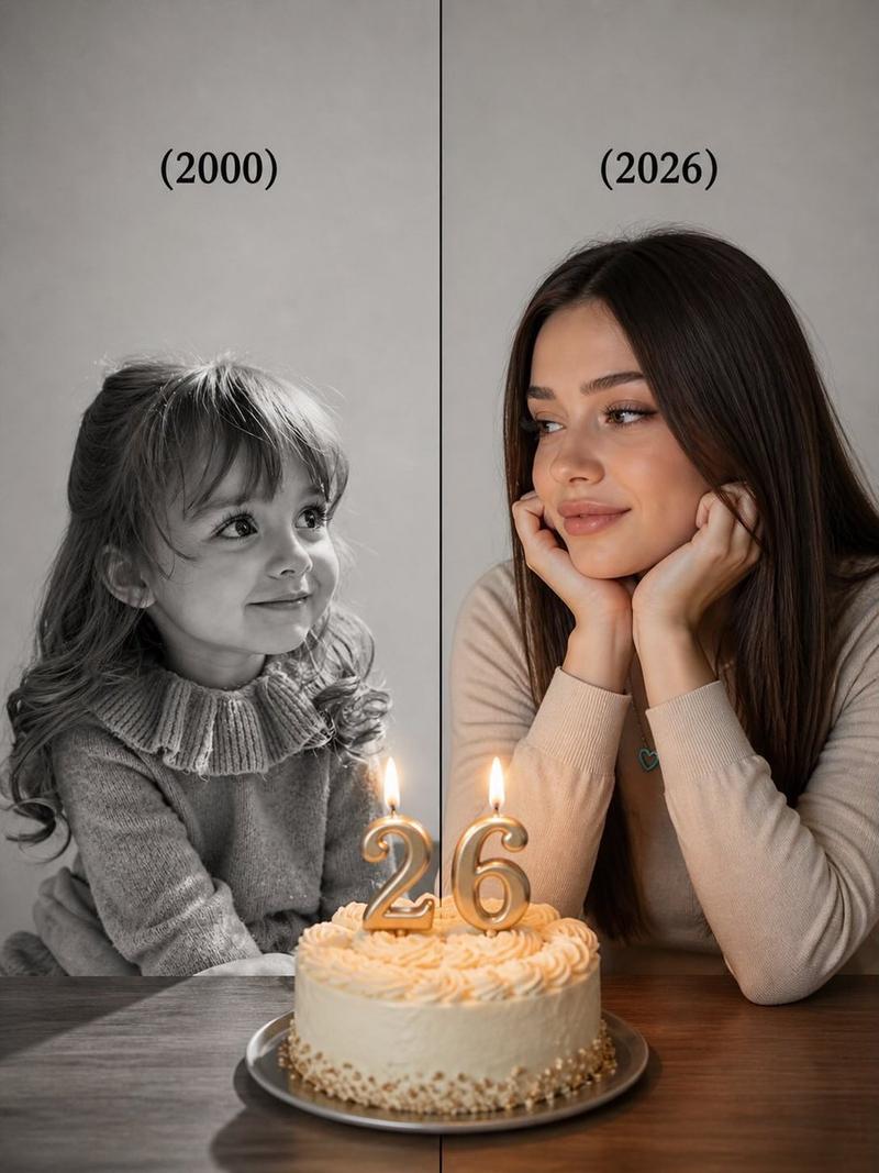Split-Time Birthday Portrait