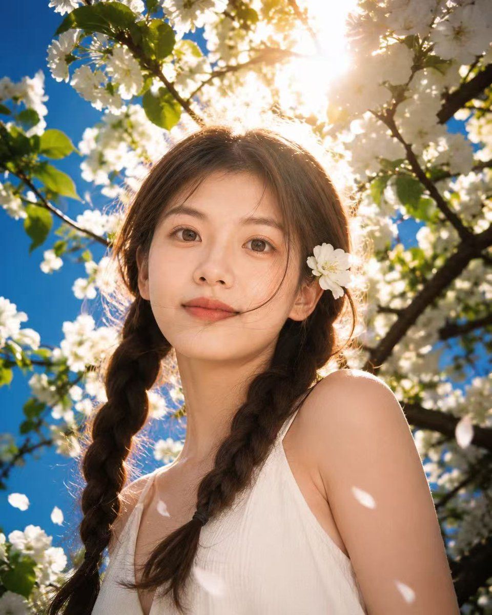 春日暖阳花海人像