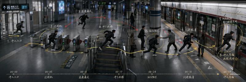 地铁逃生分镜路线图