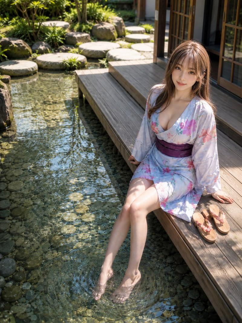 夏季缘侧庭院肖像