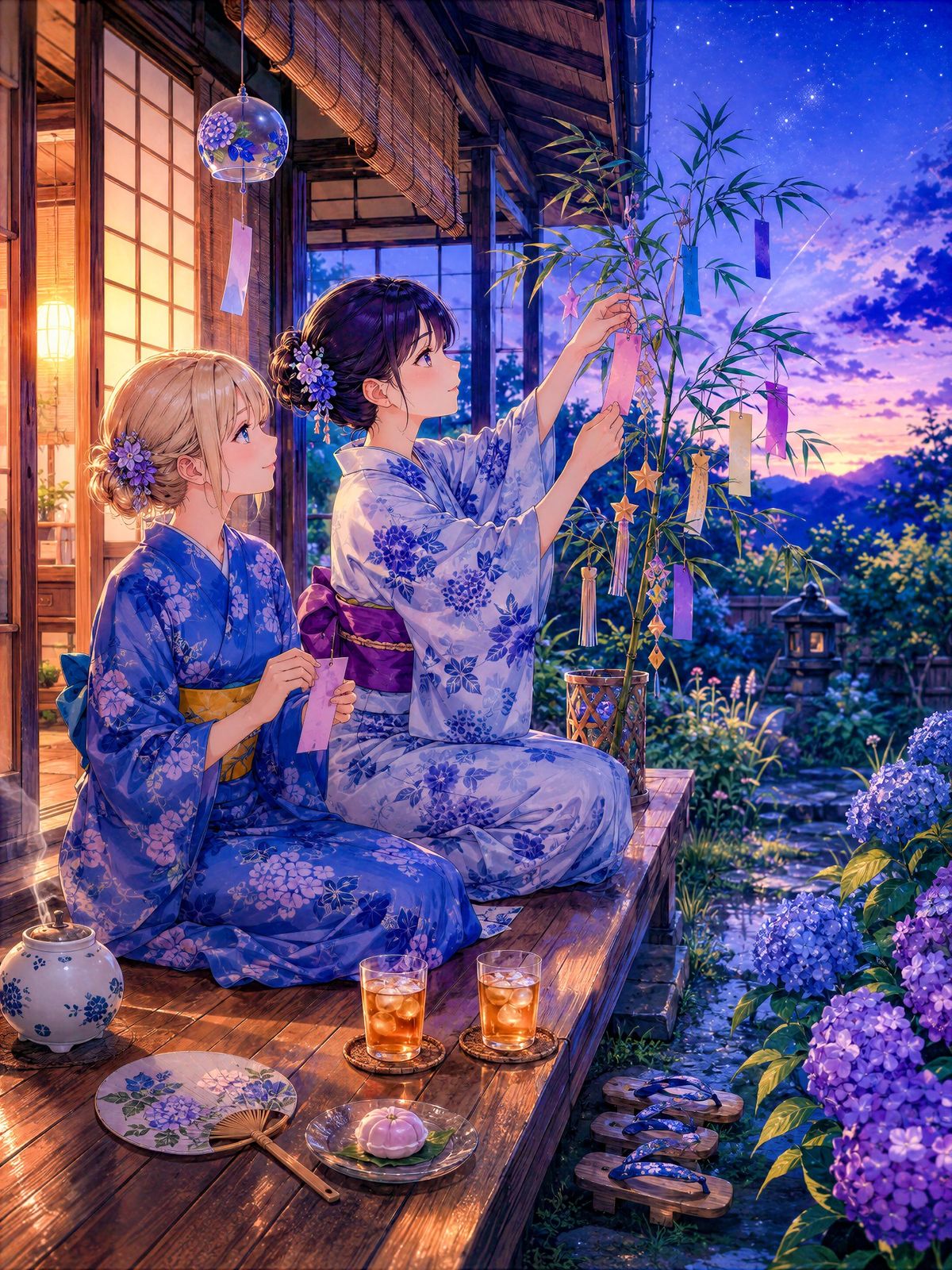 七夕缘侧动漫场景