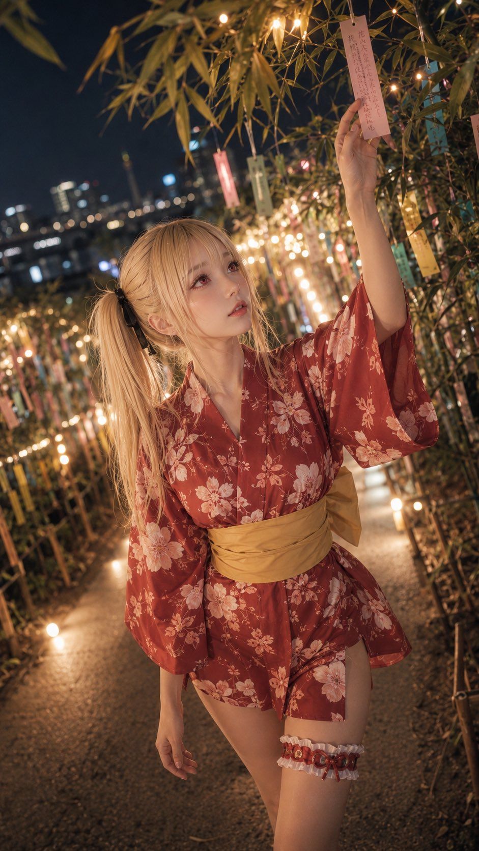 七夕浴衣少女肖像