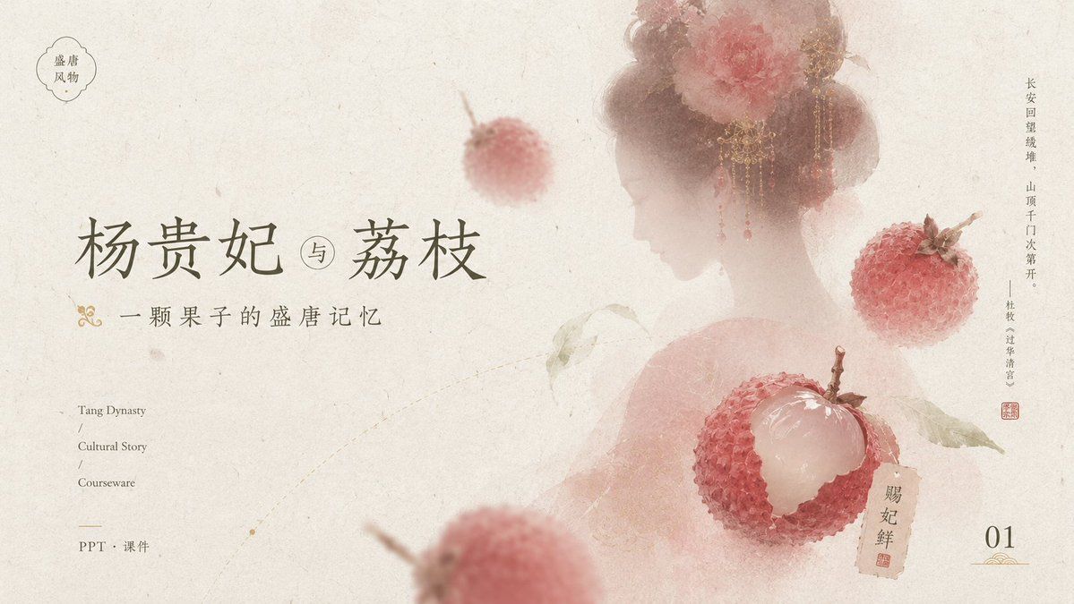 唐风荔枝课件封面