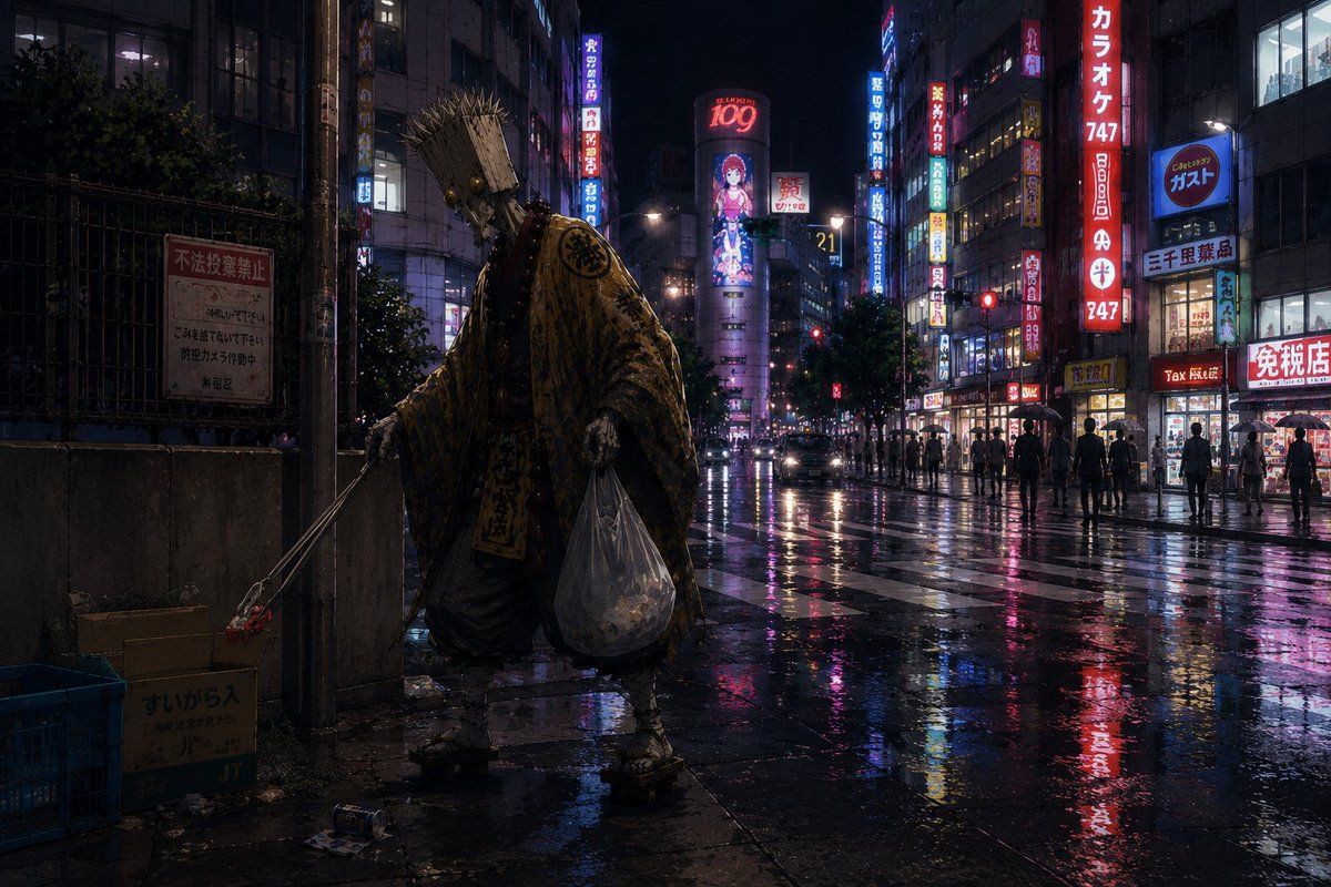 苦行僧清扫霓虹东京