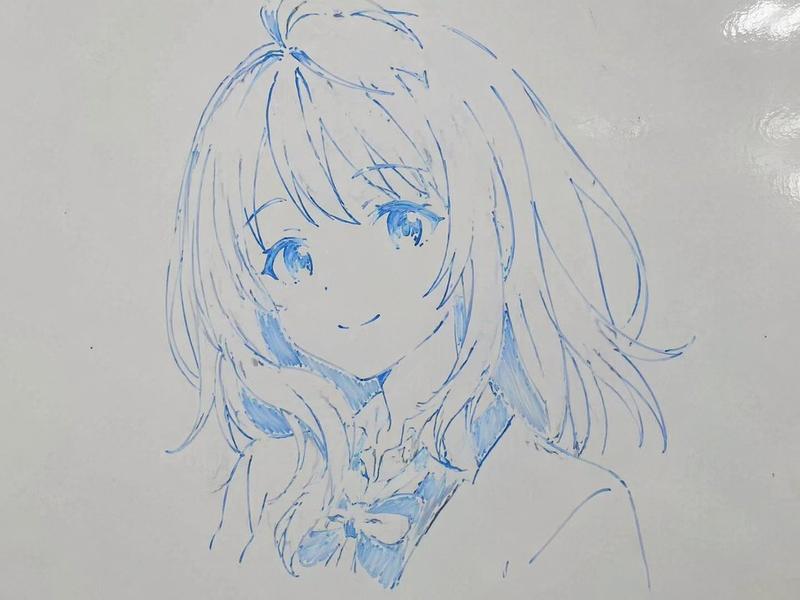 白板马克笔动漫素描
