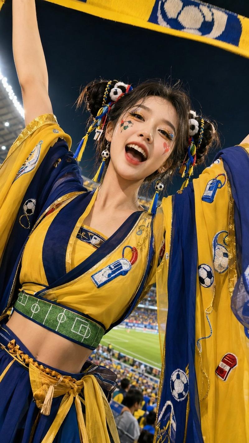 世界杯古风日本少女肖像