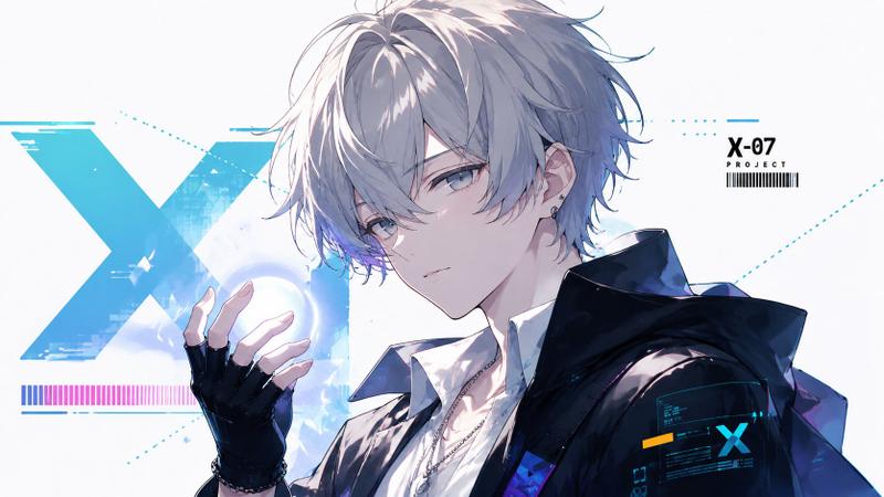 未来感 X-07 动漫角色海报