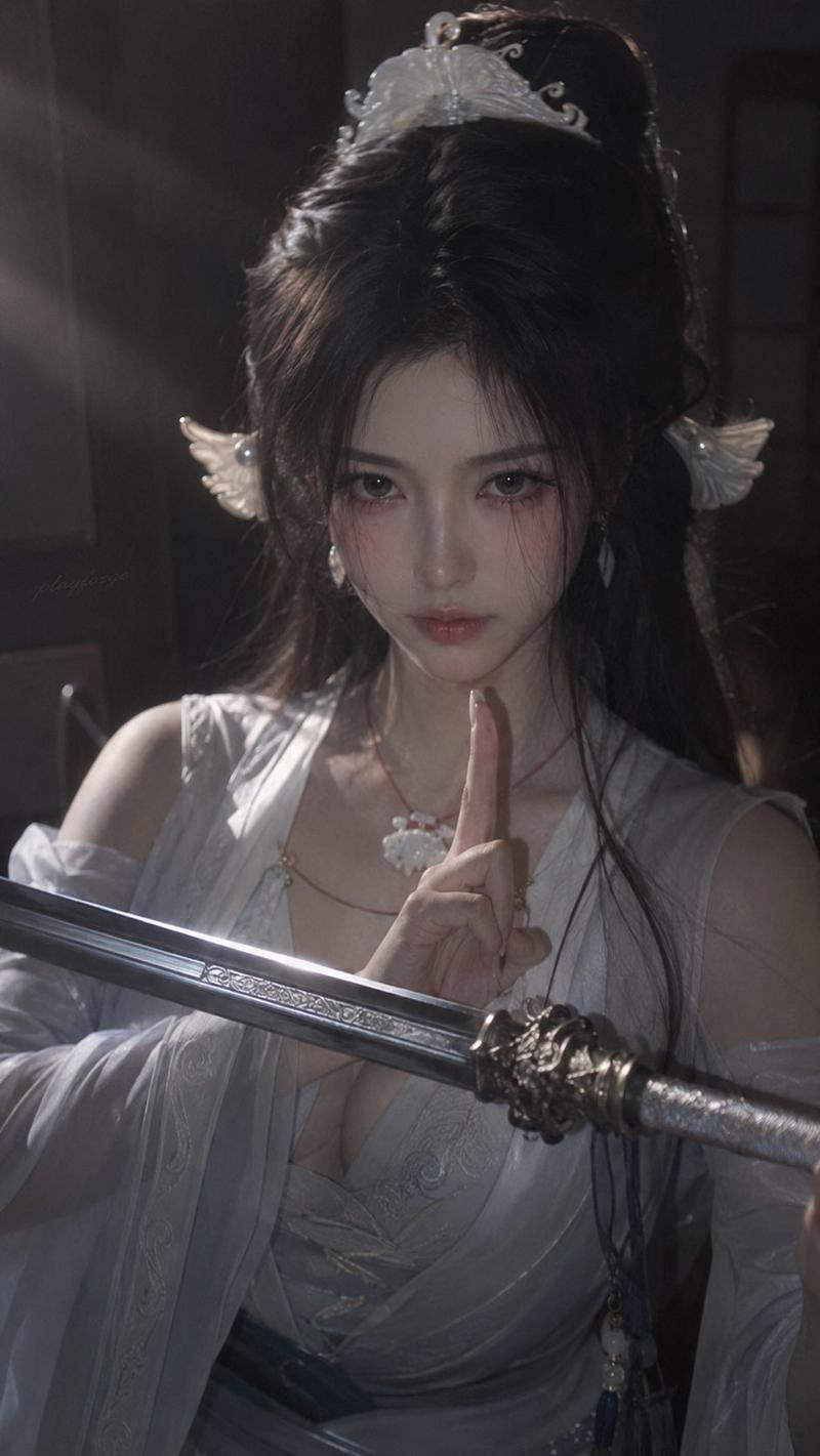 电影感仙侠女剑客肖像
