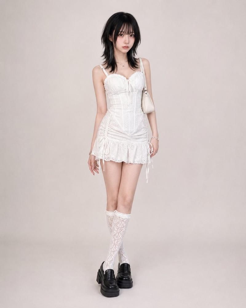 Y2K 甜美蕾丝穿搭