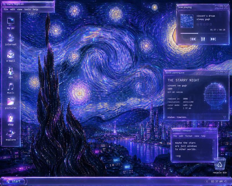 Y2K 星夜桌面