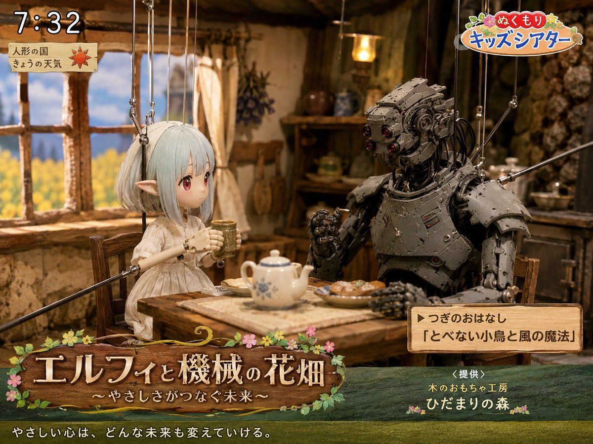 Comic / Storyboard - Elf and Robot Puppet Theater Still 1