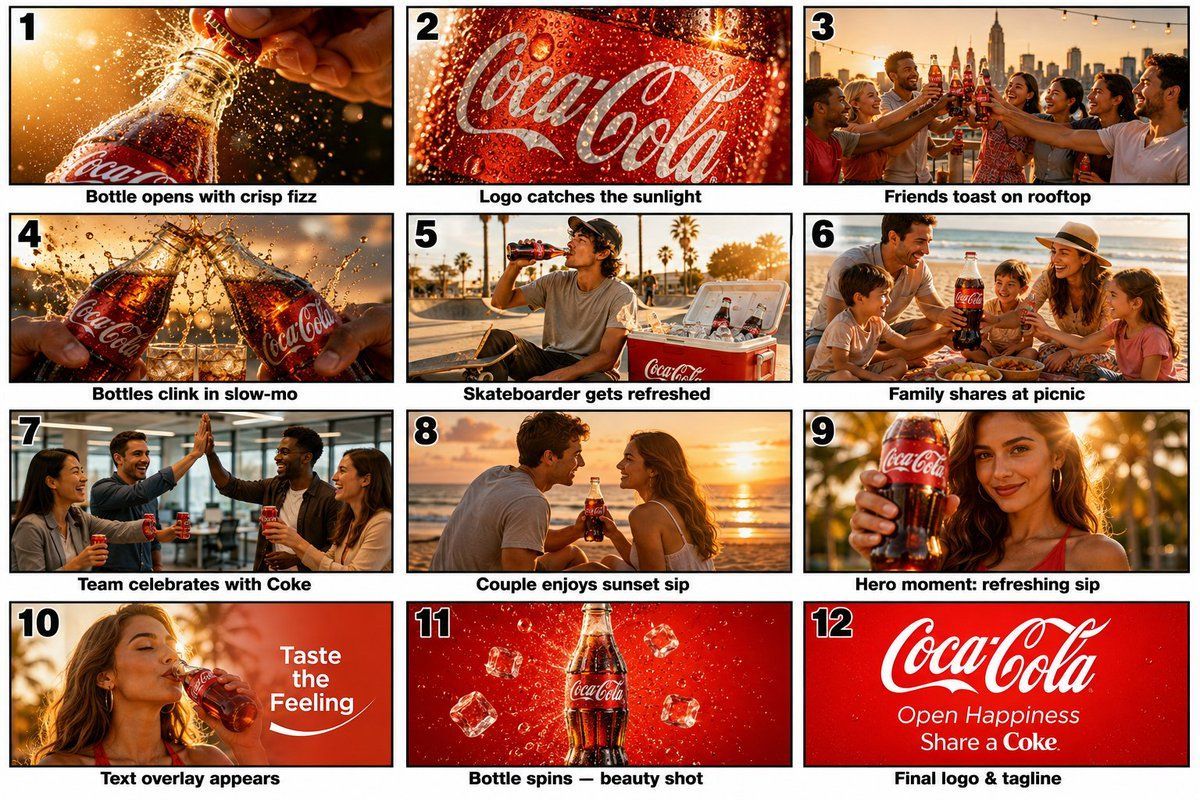 Comic / Storyboard - Commercial Storyboard Scene Generation 1