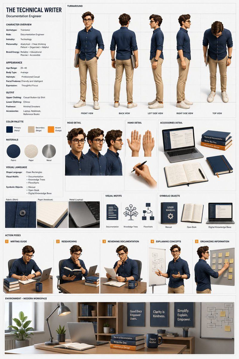 Comic / Storyboard - Professional 3D Character Concept Sheet 1