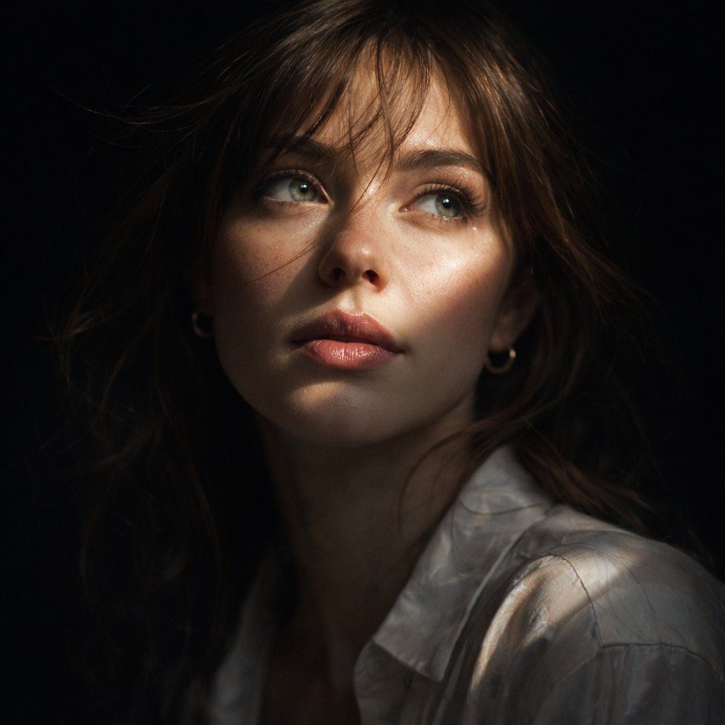 Profile / Avatar - Cinematic Chiaroscuro Female Portrait 1